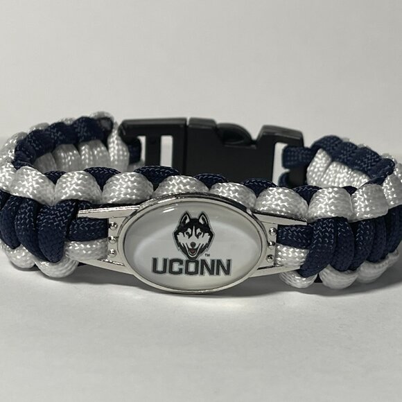 UConn Huskies Braided Paracord Bracelet NEW Free Shipping!! - Picture 1 of 2